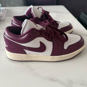 Brand new 
Nike Air Jordan 1 Low Bordeaux (Women's)
Size 8